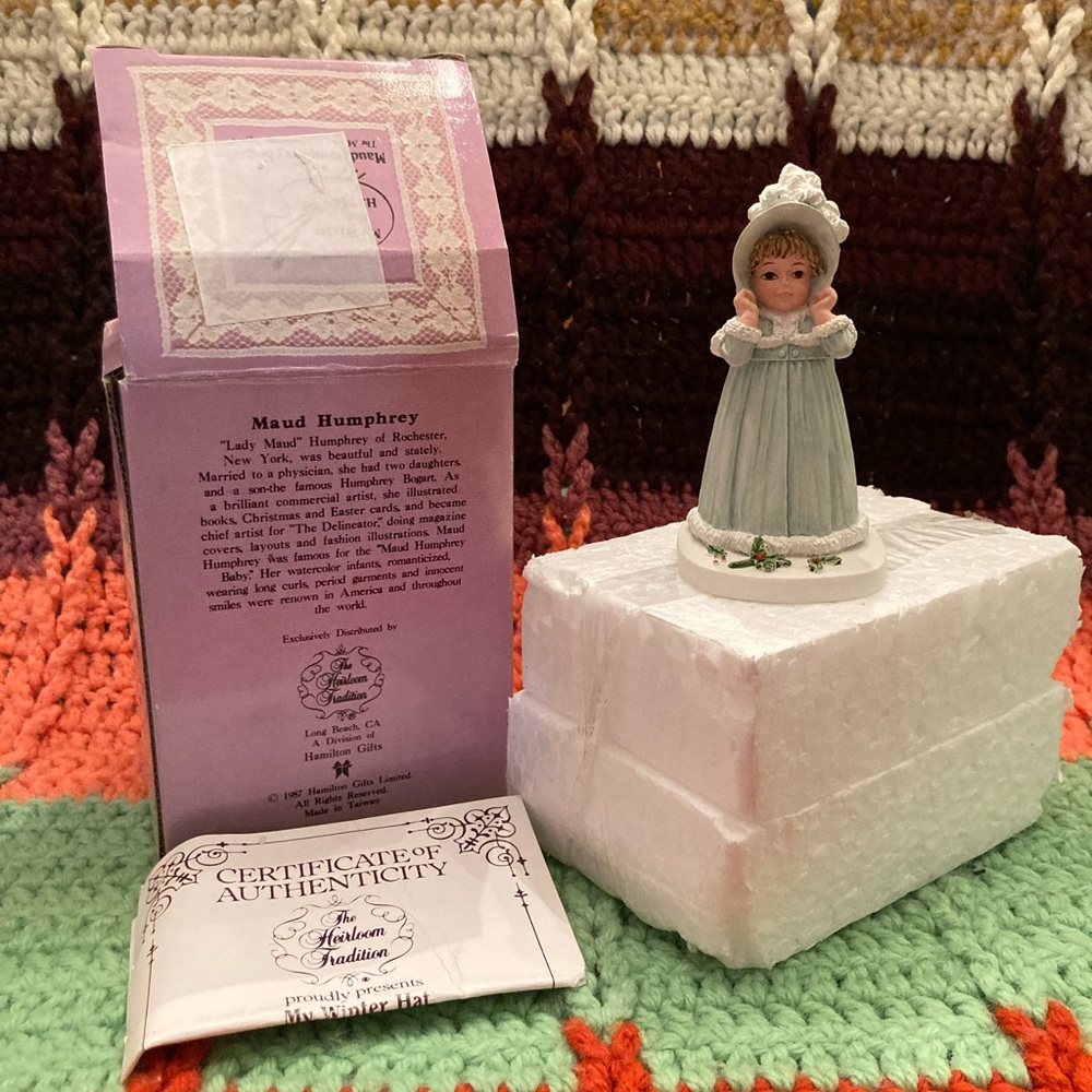 Vintage Maud Humphrey Bogart “My Winter Hat” Collectible Girl Figure